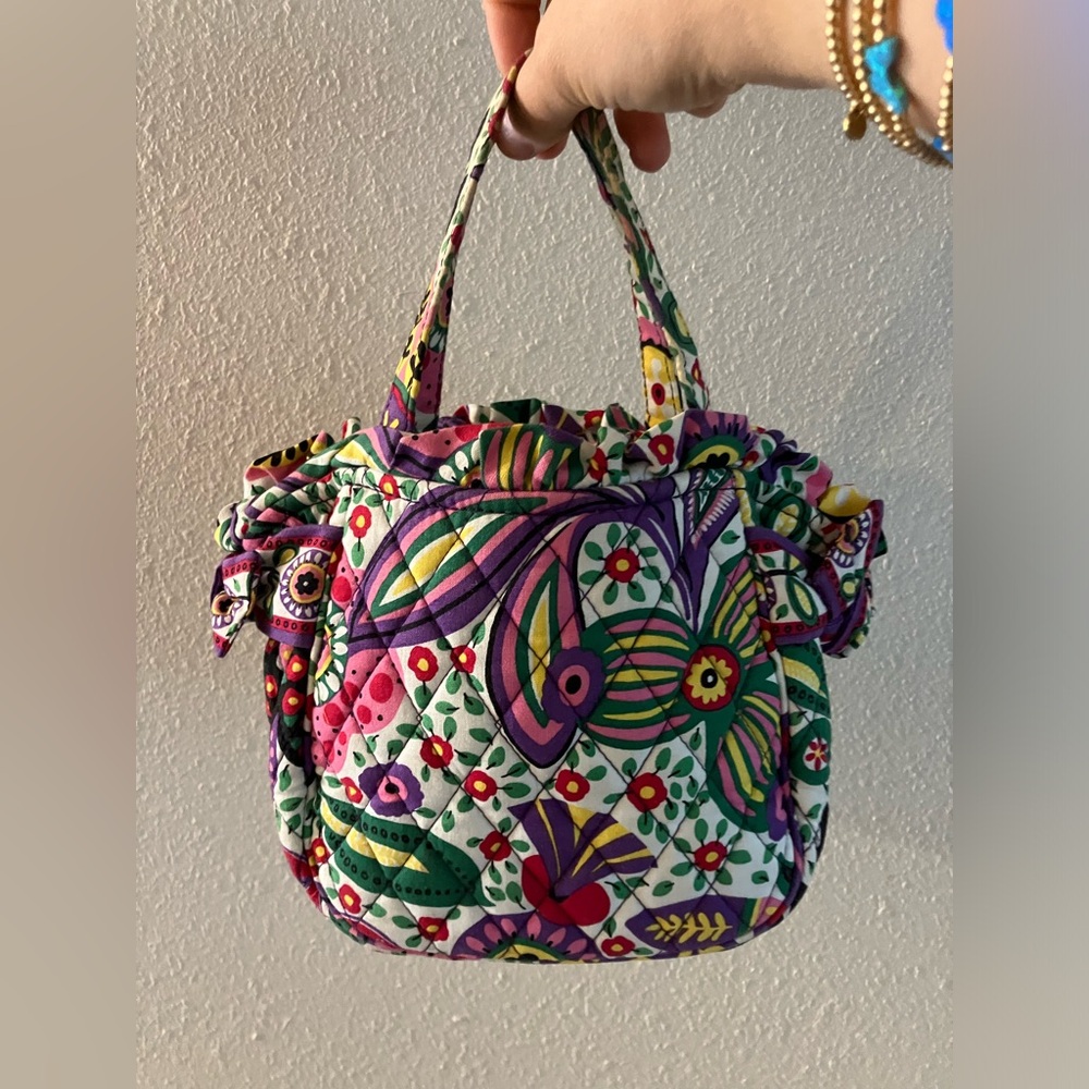 Vera Bradley mini top-handle handbag featuring the retired "Viva La Vera